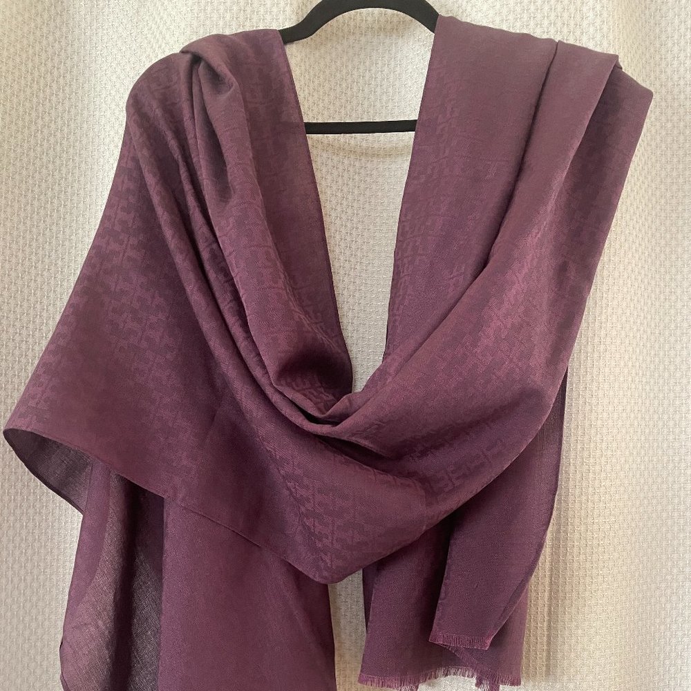 Tory Burch Mosaic logo Jacquard Scarf